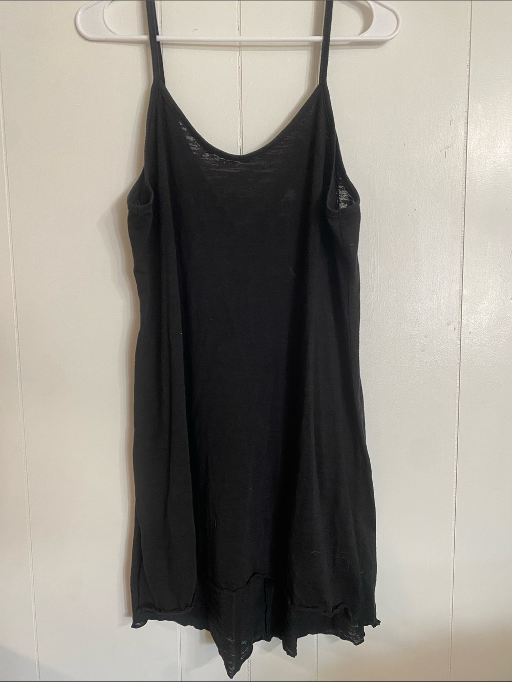 Black Swim suit cover Dress with Spaghetti Straps